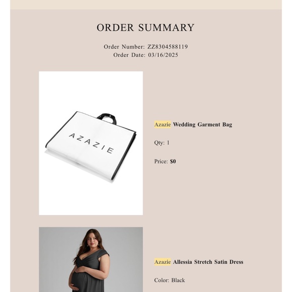 Azazie Maternity Dress - Picture 4 of 4